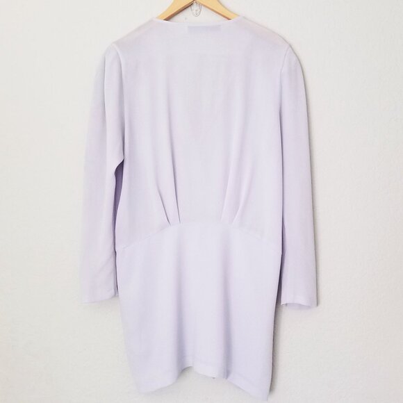 IRO Oak Dress Size 12 Light Purple Lavender Lilac Ruffle Surplice V Neck $400 - Picture 7 of 16